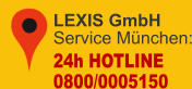 LEXIS GmbHService München: 24h HOTLINE 0800/0005150