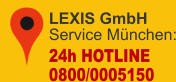 LEXIS GmbHService München: 24h HOTLINE 0800/0005150